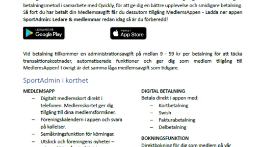 Viktig information till alla medlemmar